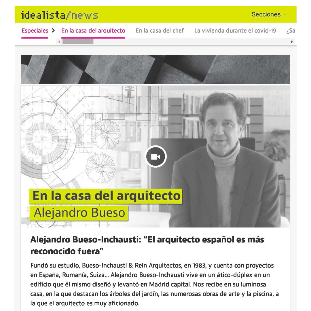 Entrevista a Alejandro Bueso-Inchausti para Idelalista News especial en la casa del arquitecto.